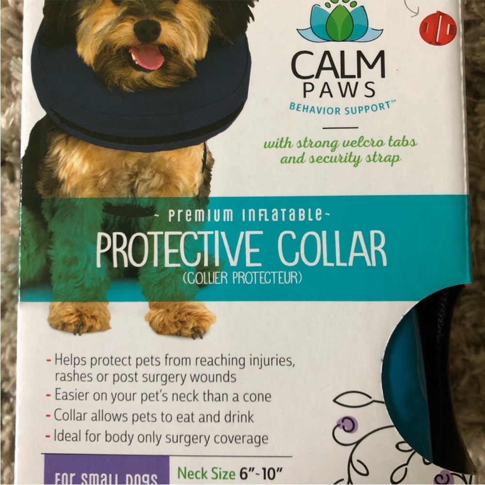 Calm Paws Protective Inflatable Dog Collar Small - Picture 3 of 6